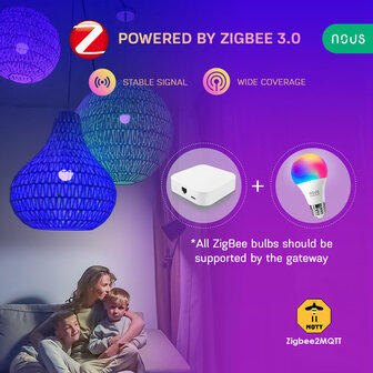 Nous E27 Smart Bulb RGBW Zigbee 4-pack