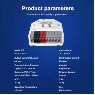 Gledopto Zigbee 5 in 1 Slimme LED Controller