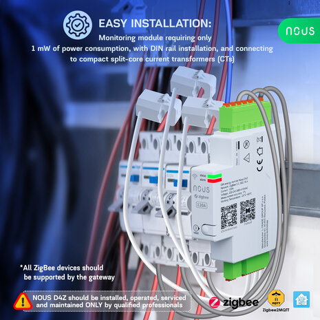 Nous Zigbee 3-fase Energiemeter (3x120A)