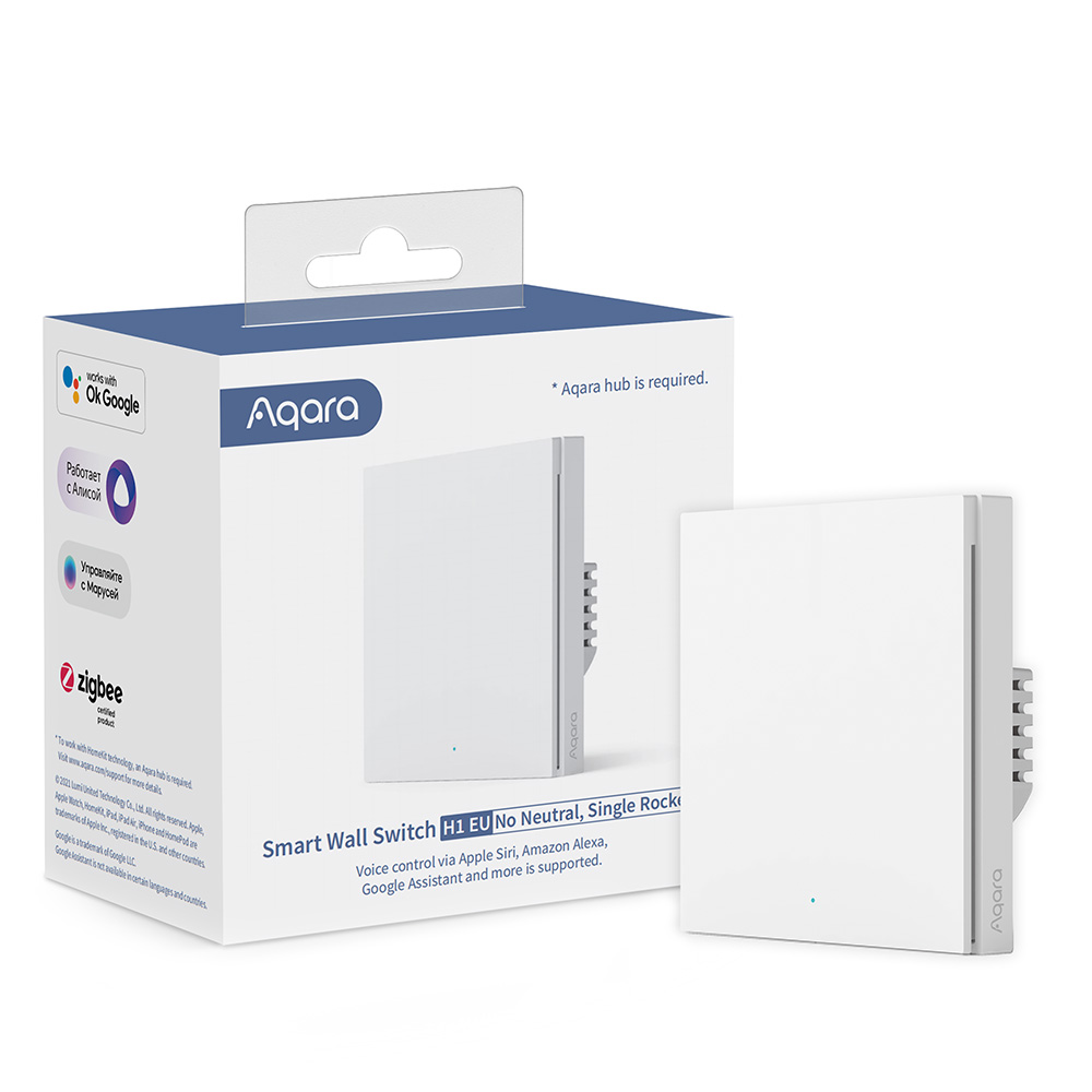 Wiens Abnormaal draadloos Aqara Smart Wall Switch H1 (no neutral, enkele schakelaar) Zigbee -  HAshop.nl